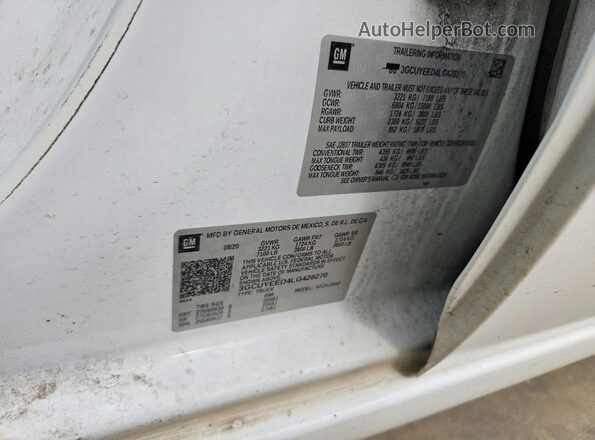 3GCUYEED4LG428270 2020 CHEVROLET SILVERADO White Widok komory silnika