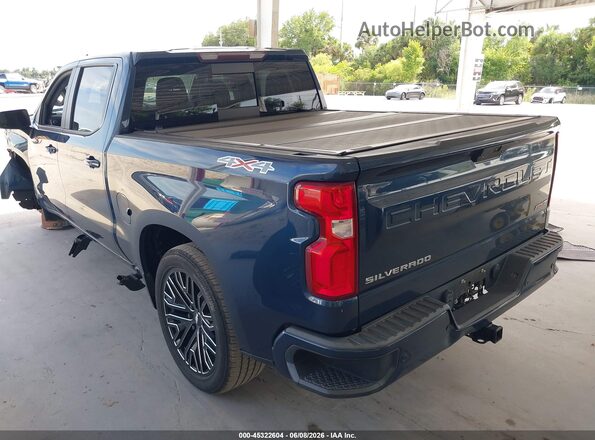 3GCUYEED4MG154893 2021 CHEVROLET SILVERADO Dark Blue Задняя левая четверть