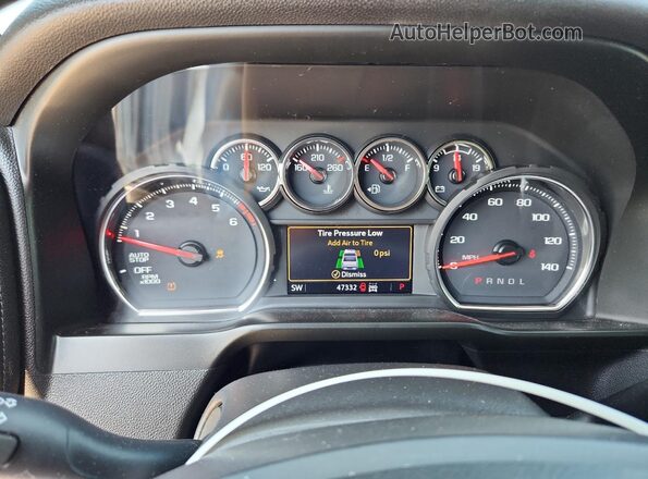3GCUYEEDXMG385572 2021 CHEVROLET SILVERADO Gray ხელსაწყოთა პანელის ხედი
