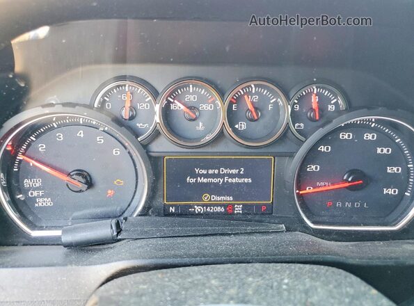 3GCUYGED3KG269266 2019 CHEVROLET SILVERADO Maroon Вид щитка приладів
