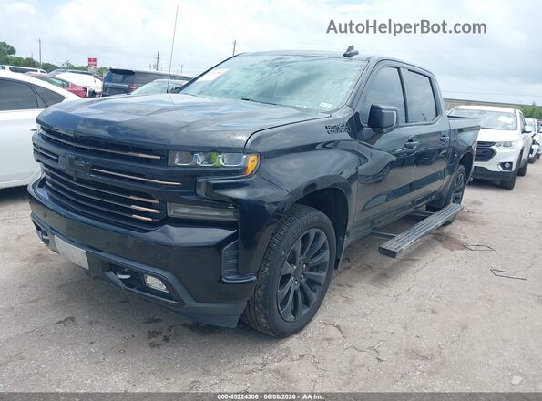 3GCUYHED2MG136751 2021 CHEVROLET SILVERADO Black Առջևի ձախ երեք քառորդ տեսարան