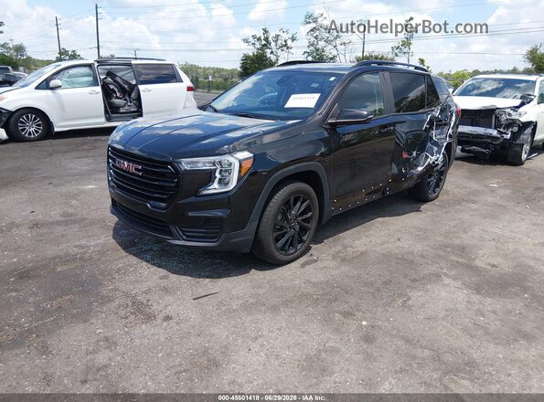 3GKALMEG0PL236285 2023 GMC TERRAIN Black Առջևի ձախ երեք քառորդ տեսարան