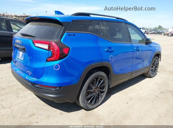 3GKALMEG0RL132446 2024 GMC TERRAIN Синий Задняя правая четверть
