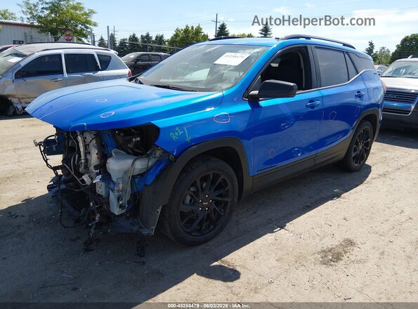 3GKALMEG0RL132446 2024 GMC TERRAIN Синий Передняя левая четверть