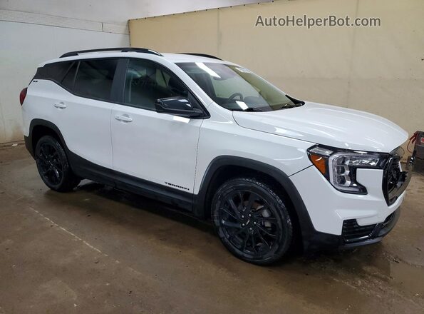 3GKALMEG4PL118028 2023 GMC TERRAIN White Delantero derecho