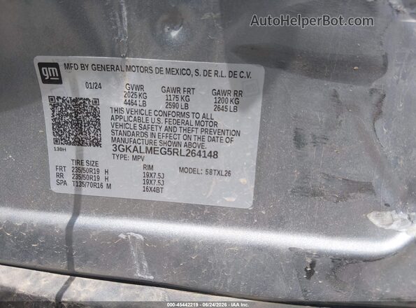3GKALMEG5RL264148 2024 GMC TERRAIN Silver Widok komory silnika