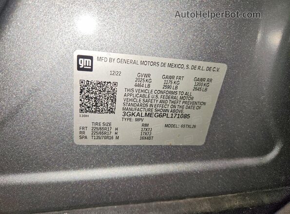 3GKALMEG6PL171085 2023 GMC TERRAIN Silver 