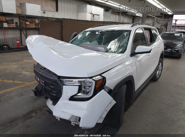 3GKALMEG8PL155812 2023 GMC TERRAIN White წინა მარცხენა ხედი სამი მეოთხედიდან