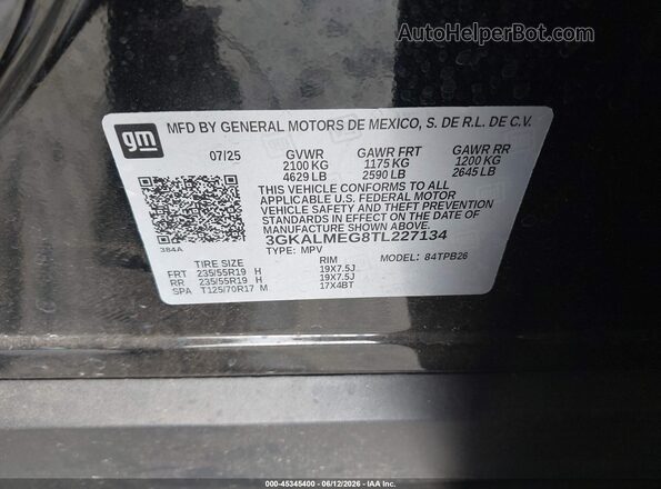 3GKALMEG8TL227134 2026 GMC TERRAIN Черный Вид подкапотного пространства