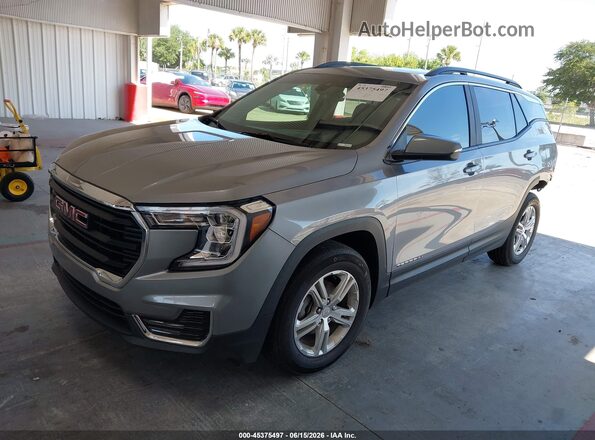 3GKALMEG9PL268345 2023 GMC TERRAIN Gray Front left