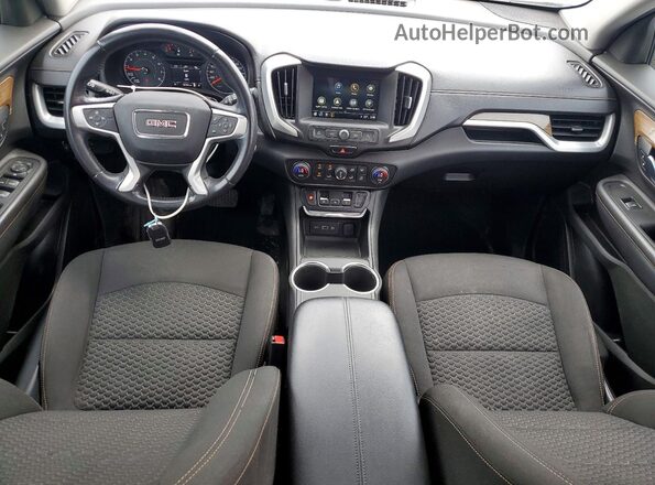 3GKALMEV0JL145586 2018 GMC TERRAIN White Առջևի վահանակի տեսք