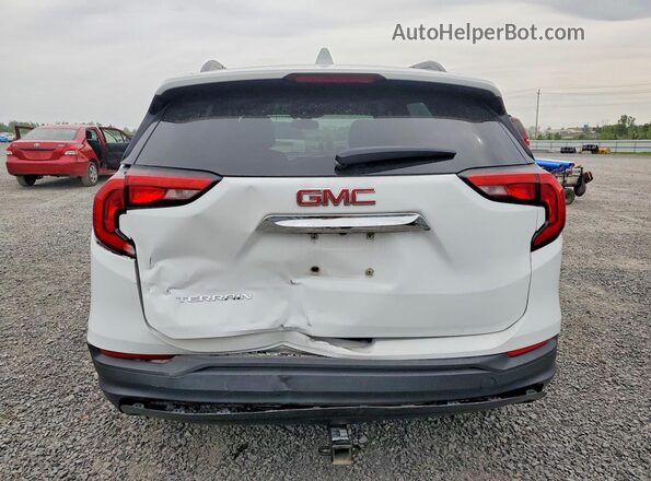 3GKALMEV0JL145586 2018 GMC TERRAIN White Հետևի տեսք