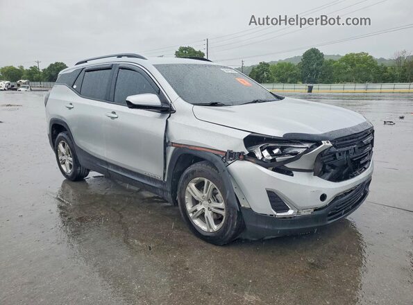 3GKALMEV0JL325554 2018 GMC TERRAIN Серебряный Передняя правая четверть