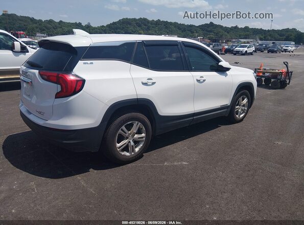 3GKALMEV1JL143586 2018 GMC TERRAIN White Առջևի ձախ երեք քառորդ տեսարան