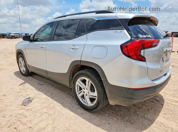 3GKALMEV1JL253036 2018 GMC TERRAIN Silver Trasero izquierdo