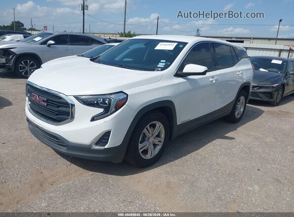 3GKALMEV1KL317948 2019 GMC TERRAIN White Vista tres cuartos delantera izquierda