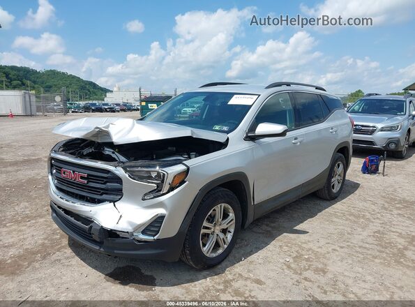 3GKALMEV2JL239193 2018 GMC TERRAIN Silver Przód lewy