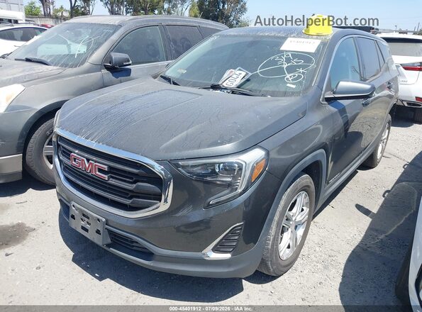 3GKALMEV2JL384993 2018 GMC TERRAIN Gray წინა მარცხენა ხედი სამი მეოთხედიდან