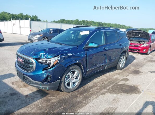3GKALMEV2LL177961 2020 GMC TERRAIN Blue Vista tres cuartos delantera izquierda