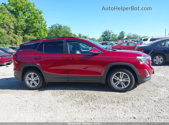 3GKALMEV3ML317808 2021 GMC TERRAIN Red Widok wnętrza z tyłu