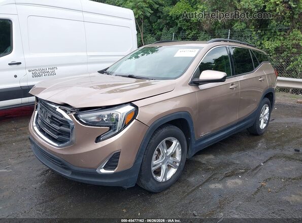 3GKALMEV4JL410896 2018 GMC TERRAIN Коричневый Передняя левая четверть