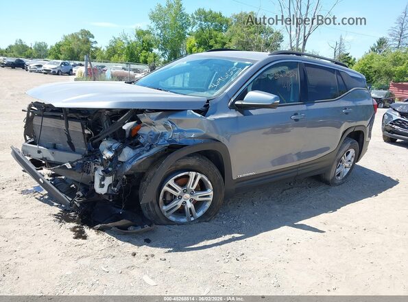 3GKALMEV5JL369663 2018 GMC TERRAIN Серый Передняя левая четверть