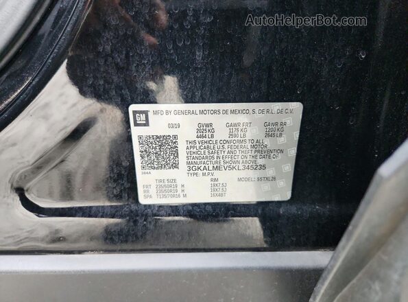 3GKALMEV5KL345235 2019 GMC TERRAIN Black 