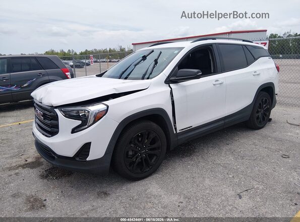 3GKALMEV6LL148317 2020 GMC TERRAIN White Առջևի ձախ երեք քառորդ տեսարան