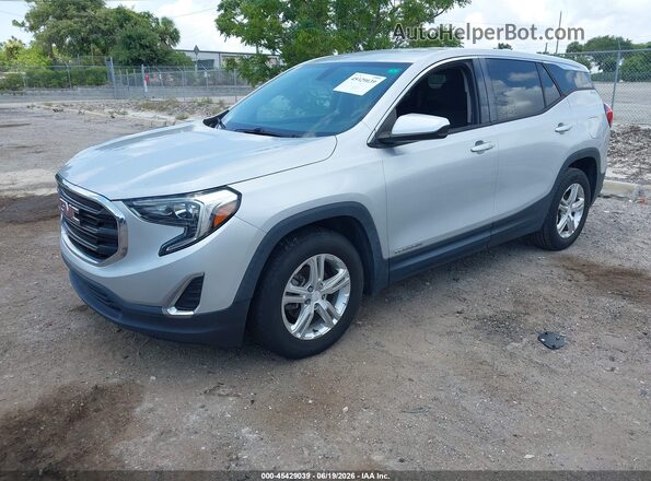 3GKALMEV7JL249766 2018 GMC TERRAIN Silver Front left