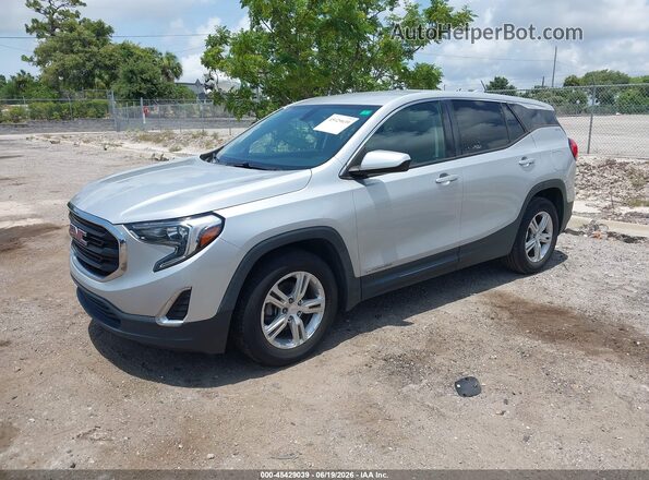 3GKALMEV7JL249766 2018 GMC TERRAIN Silver Front view
