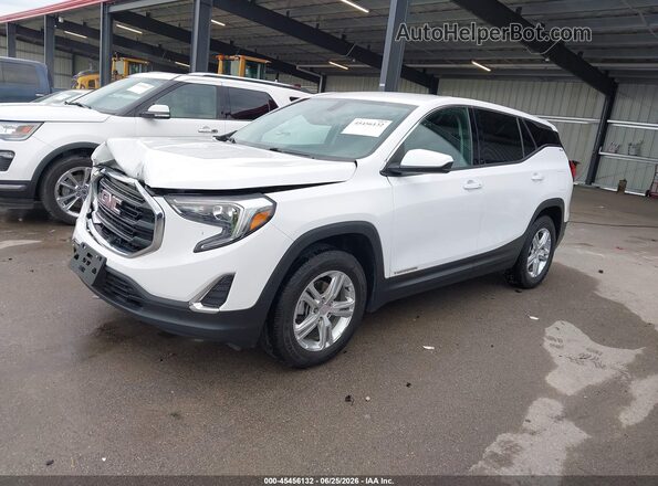3GKALMEV7JL382804 2018 GMC TERRAIN White წინა მარცხენა ხედი სამი მეოთხედიდან