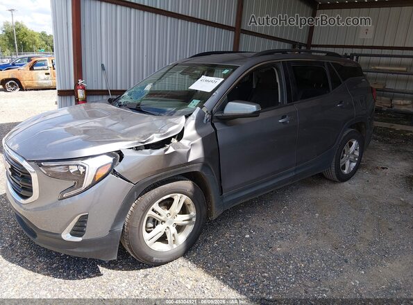 3GKALMEV7KL364949 2019 GMC TERRAIN Gray Передня ліва чверть