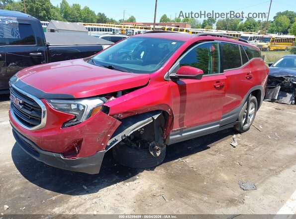 3GKALMEV8JL277401 2018 GMC TERRAIN Red წინა მარცხენა ხედი სამი მეოთხედიდან