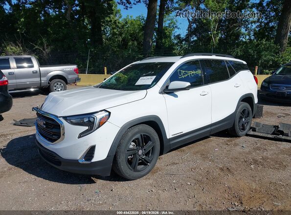 3GKALMEV8LL181318 2020 GMC TERRAIN White Առջևի ձախ երեք քառորդ տեսարան