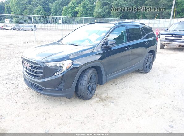 3GKALMEV9LL132113 2020 GMC TERRAIN Black Առջևի ձախ երեք քառորդ տեսարան