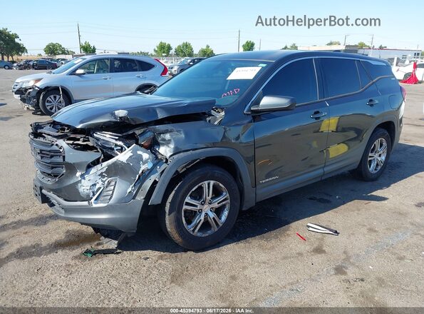 3GKALMEVXJL254928 2018 GMC TERRAIN Серый Передняя левая четверть