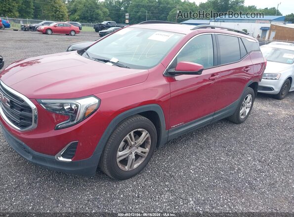 3GKALMEVXKL105467 2019 GMC TERRAIN Red Vista tres cuartos delantera izquierda