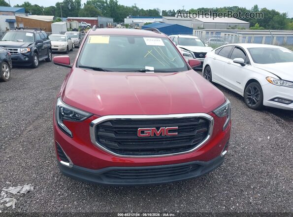 3GKALMEVXKL105467 2019 GMC TERRAIN Red Vista del cuadro de instrumentos