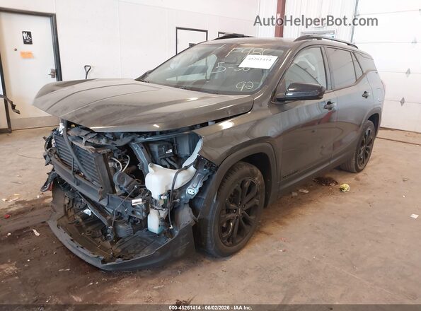 3GKALMEVXLL143203 2020 GMC TERRAIN Gray Vista tres cuartos delantera izquierda