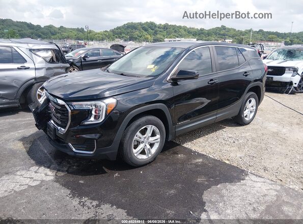 3GKALMEVXNL108292 2022 GMC TERRAIN Black წინა მარცხენა ხედი სამი მეოთხედიდან