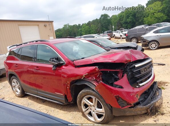 3GKALMEX2JL118522 2018 GMC TERRAIN Red Instrument cluster view