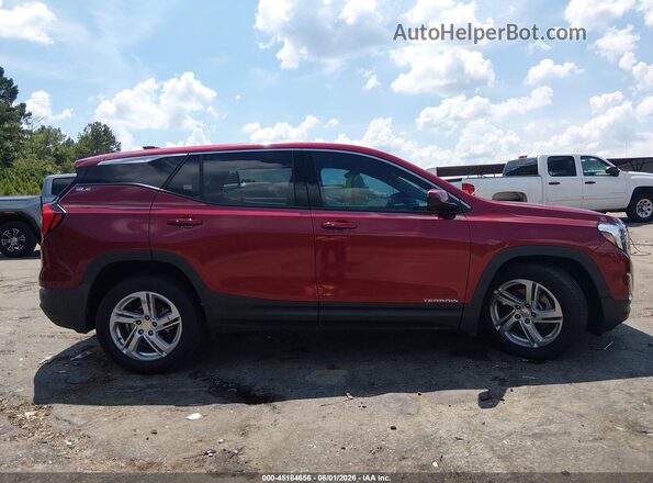 3GKALMEX2JL136275 2018 GMC TERRAIN Red Вид задньої частини салону