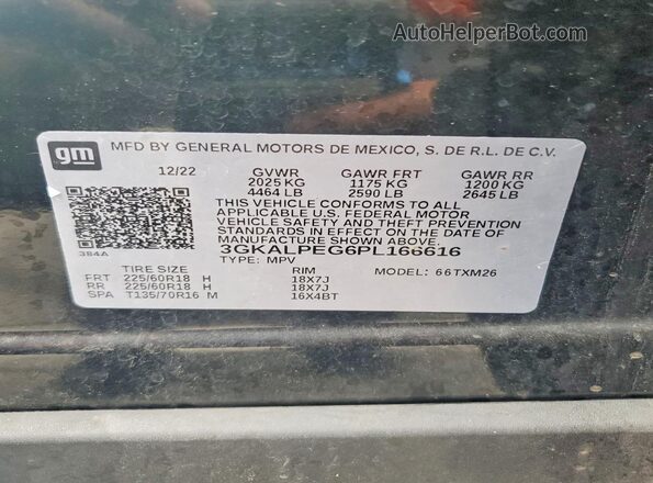 3GKALPEG6PL166616 2023 GMC TERRAIN Black 