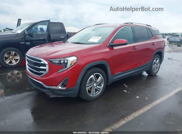 3GKALPEV0JL365666 2018 GMC TERRAIN Maroon წინა მარცხენა ხედი სამი მეოთხედიდან