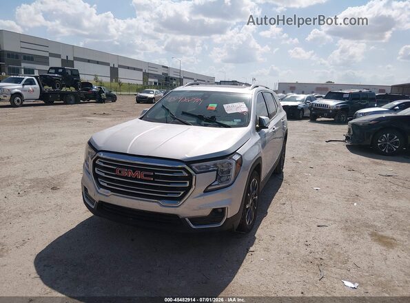 3GKALPEV0NL161472 2022 GMC TERRAIN Silver Առջևի ձախ երեք քառորդ տեսարան
