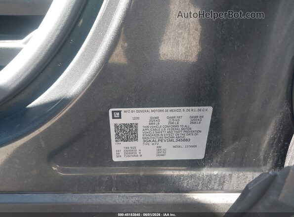 3GKALPEV1ML345883 2021 GMC TERRAIN Black Շարժիչի բաժամունքի տեսք