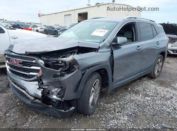 3GKALPEV9JL395393 2018 GMC TERRAIN Gray Front view