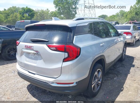 3GKALREU8JL100139 2018 GMC TERRAIN Серебряный Задняя правая четверть