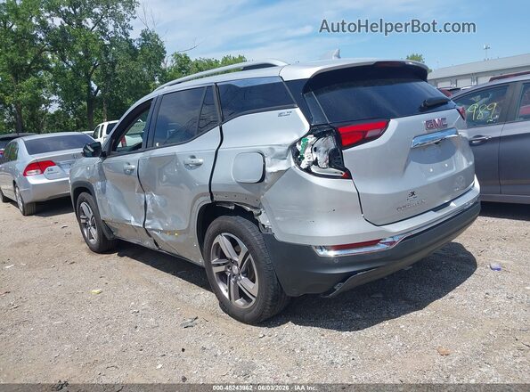 3GKALREU8JL100139 2018 GMC TERRAIN Серебряный Задняя левая четверть