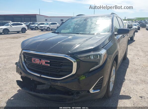 3GKALTEV1JL151827 2018 GMC TERRAIN Black წინა მარცხენა ხედი სამი მეოთხედიდან